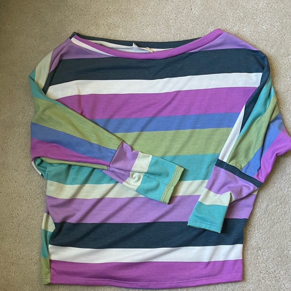 Striped dolman top